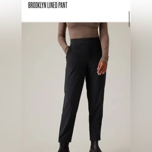Athleta Brooklyn Lined Pants 6 Black NWT